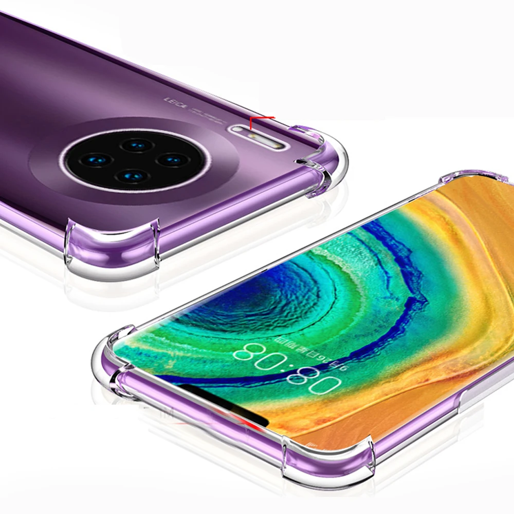 Мягкие прозрачные чехлы из ТПУ на заднюю панель телефона чехол для huawei mate 30 pro lite