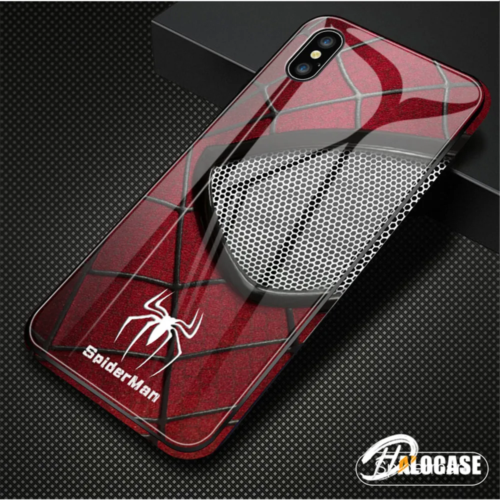 Роскошные чехлы для телефонов из закаленного стекла с рисунком комиксов Marvel Venom 3D для iPhone 11 Pro MAX XS MAX XR 8 7 6 6s Plus XS 10X