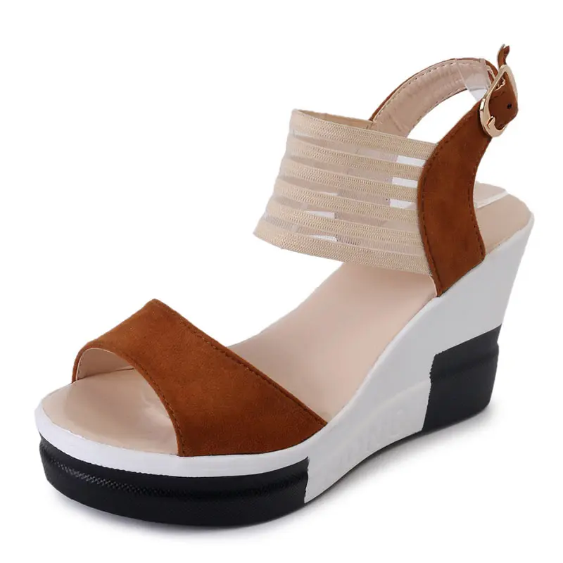 Сандалии женская обувь 2021 новые модные босоножки на платформе танкетке