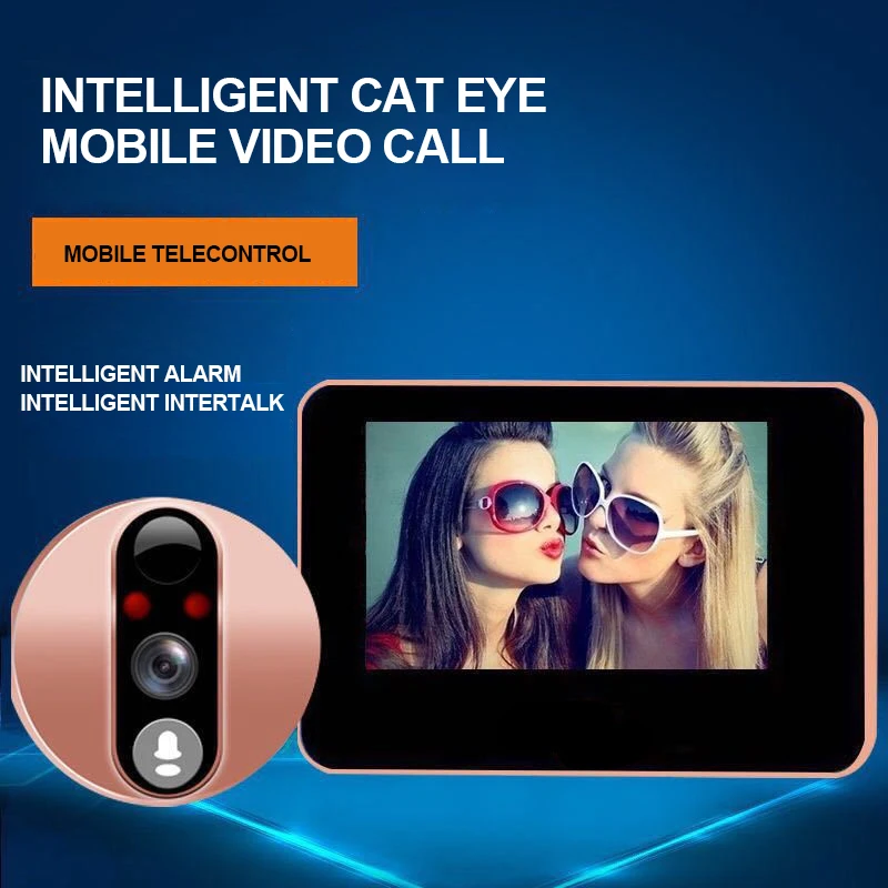 Беспроводной домофон дверной звонок приложение удаленный глазок Инфракрасная