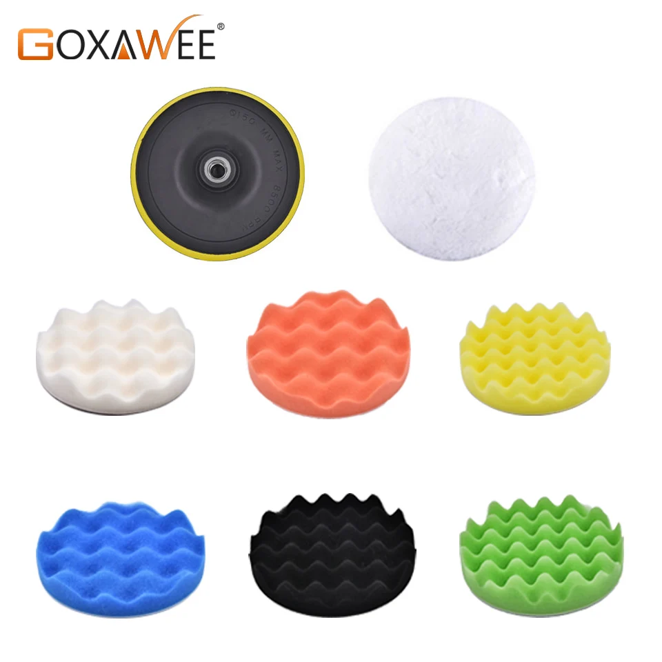 Автомобильная полировальная Подушка GOXAWEE 5/6 дюйма комплект для полировки
