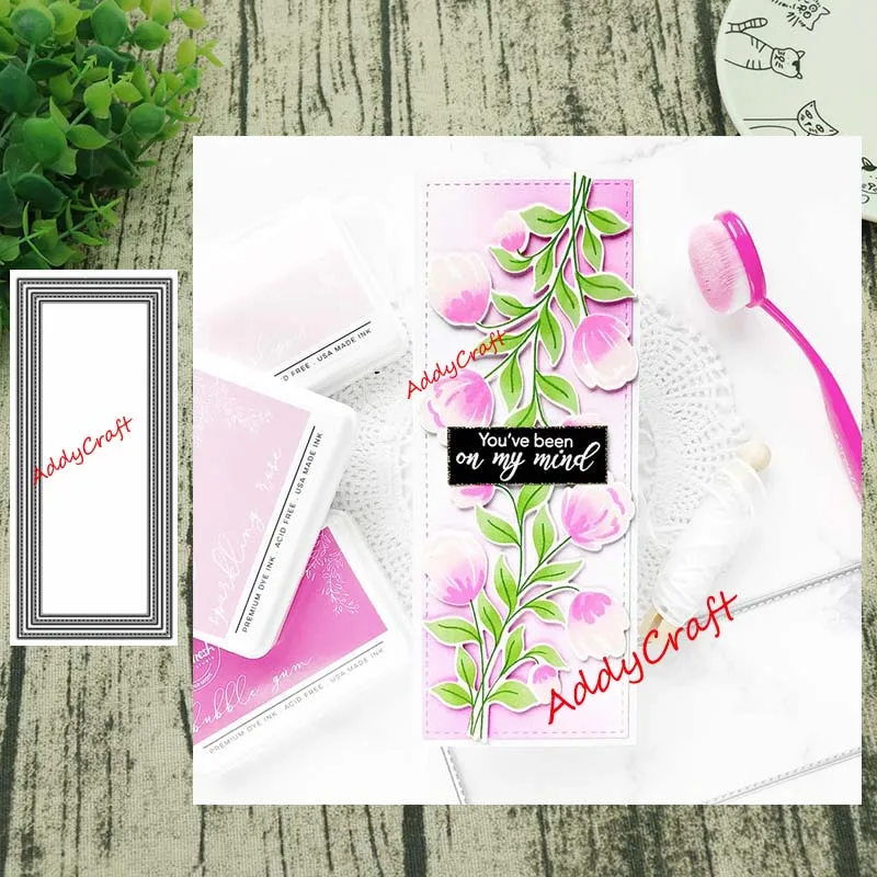 Metal cutting dies Rectangular dotted frame mold Scrapbook paper craft knife mould blade punch stencils die | Дом и сад