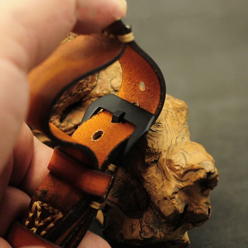 Ремешки для часов из восковой масляной кожи винтажный ремешок натуральной