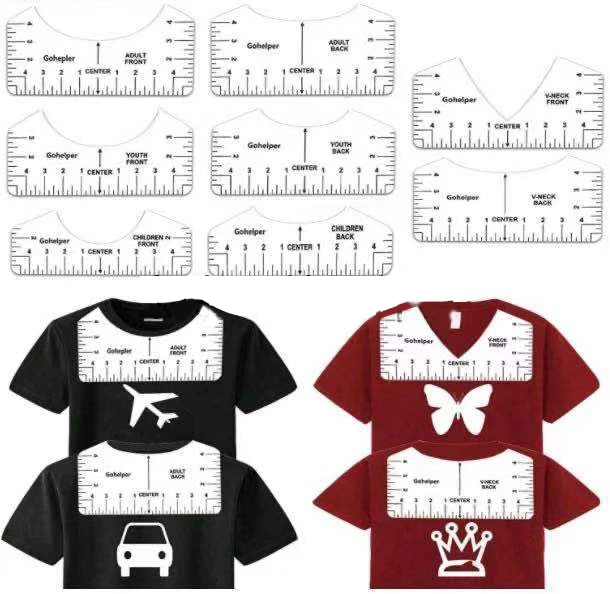 

T-Shirt Alignment Ruler Craft Ruler with Guide Tool for Fashion Design Drawing Template Craft Tool Sewing GDeals