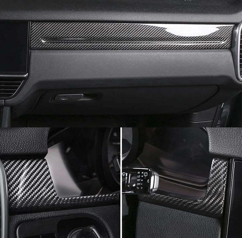 7 шт. отделка салона автомобиля из углеродного волокна для Porsche Cayenne S GTS TURBO 2018 2019