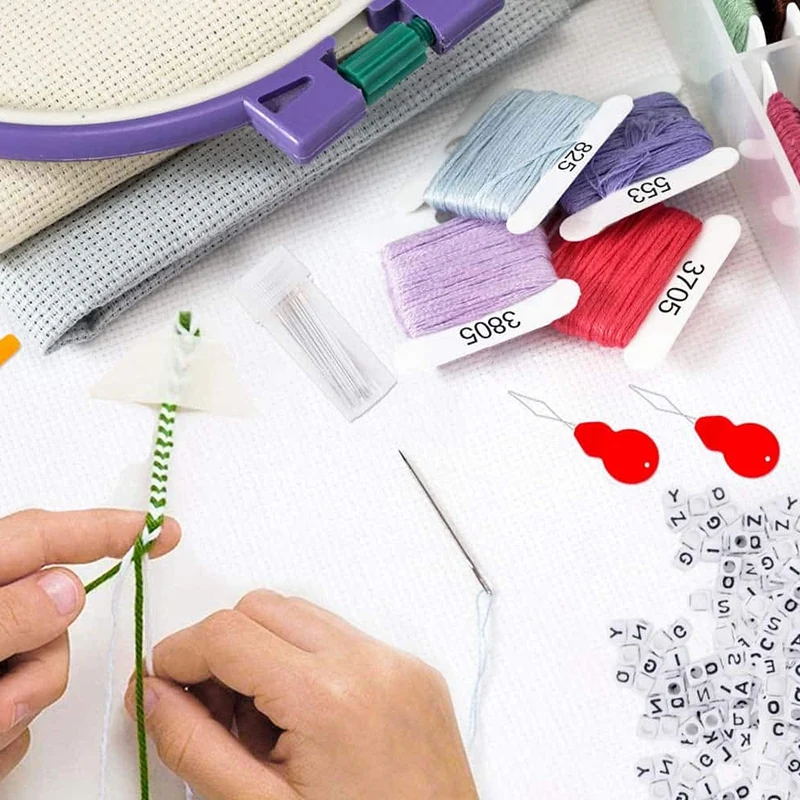 Браслет дружбы 100 цветов нить для вышивки крестиком Набор с 39 инструментами и 400 B |