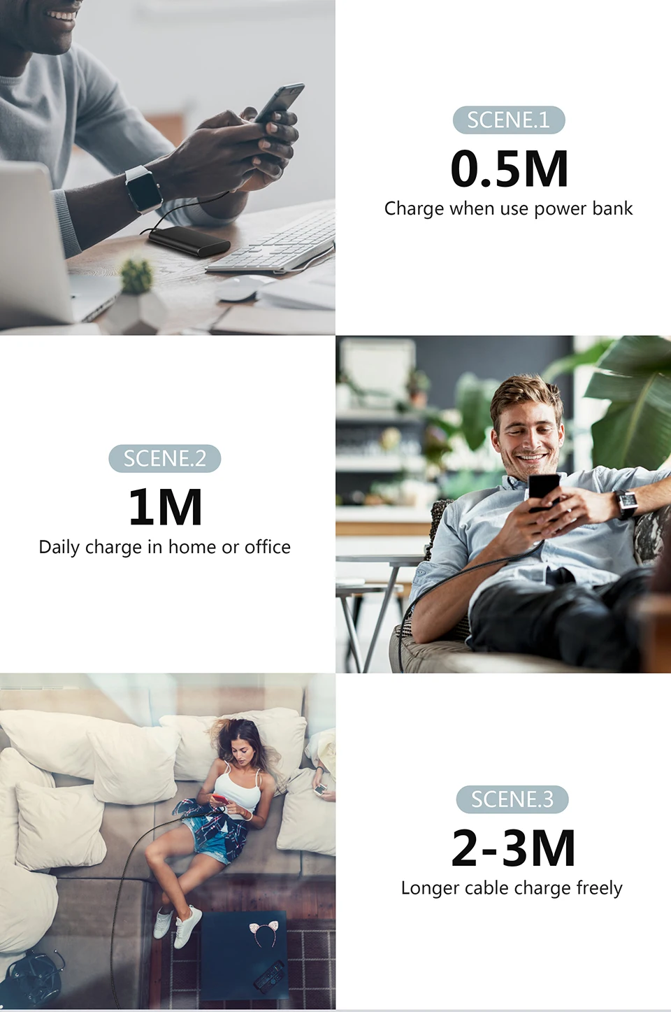 ZRSE светодиодный кабель usb type C 3M 2 м USB-C кабель передачи данных для быстрой зарядки телефона зарядное устройство Шнур для Xiaomi Redmi Note 8 7 huawei P30 Pro P20
