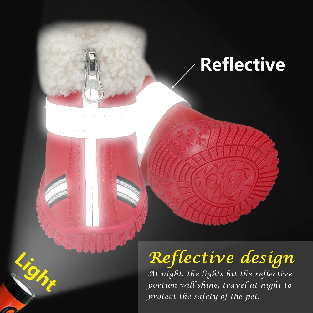 Собачья обувь зимняя хлопок носки с нескользящим покрытием собака для снега и