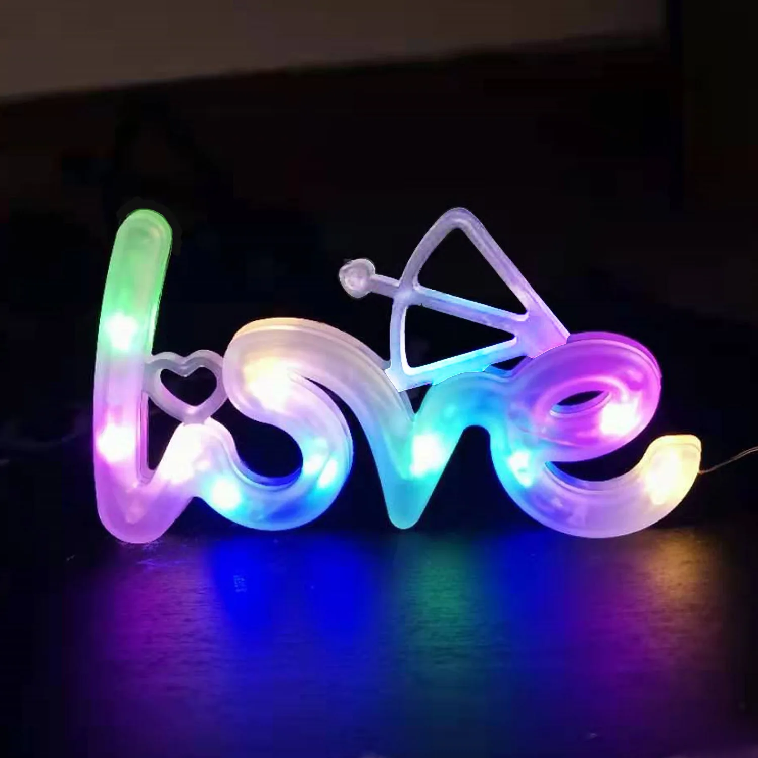 

Electric LOVE LED Candle Flicker RGB LED Cake Light Battery Operated Flower Wedding Party Event Light Lighting Decors