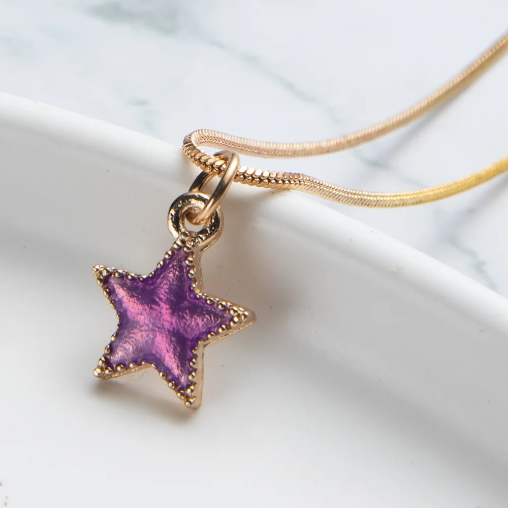 Змея подвеска цепь ожерелье Мода 2019 цветов звезда Подвеска колье ювелирные