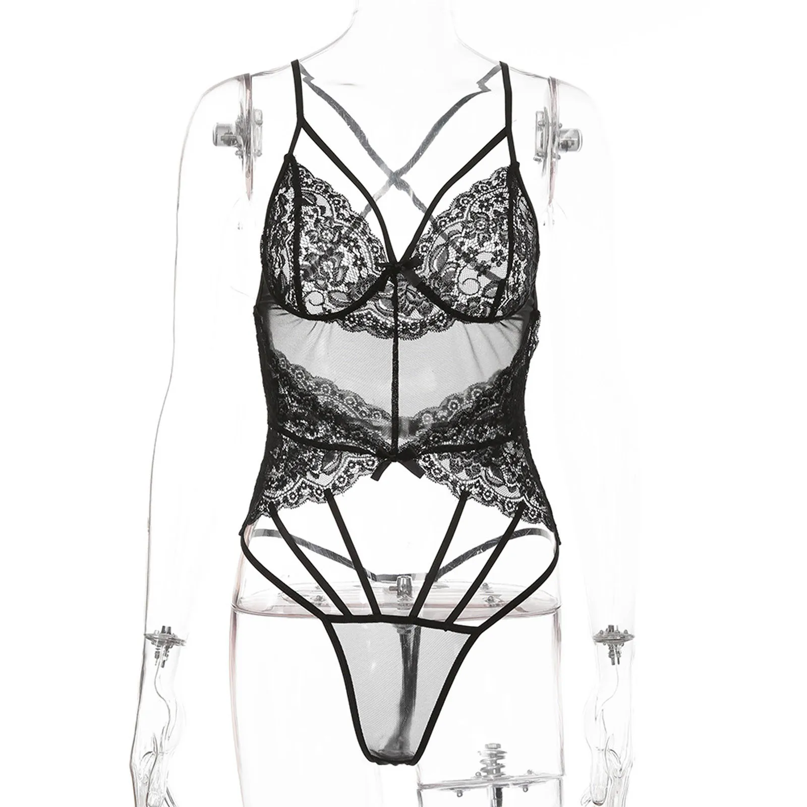 

Bandage Sexy Female Lingerie Lace Transparent Bra G-String Temptation Sleepwear Porno Ladies Erotic Lingerie Nightdress Hot