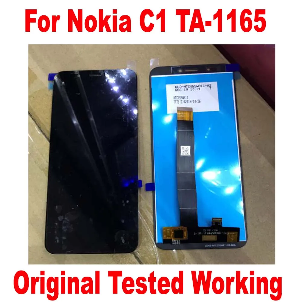 

100% оригинальный лучший рабочий стеклянный датчик для Nokia C1 TA-1165, ЖК-дисплей, сенсорная панель, экран с дигитайзером в сборе Pantalla