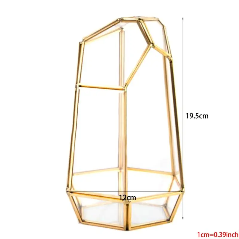 Винтажная декоративная шкатулка для ювелирных изделий латунный стеклянный