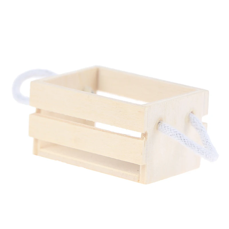 

1/12 Милая миниатюрная деревянная рамка для кукольного домика ручная плетеная корзина для хранения овощей и еды для украшения кукольного дом...