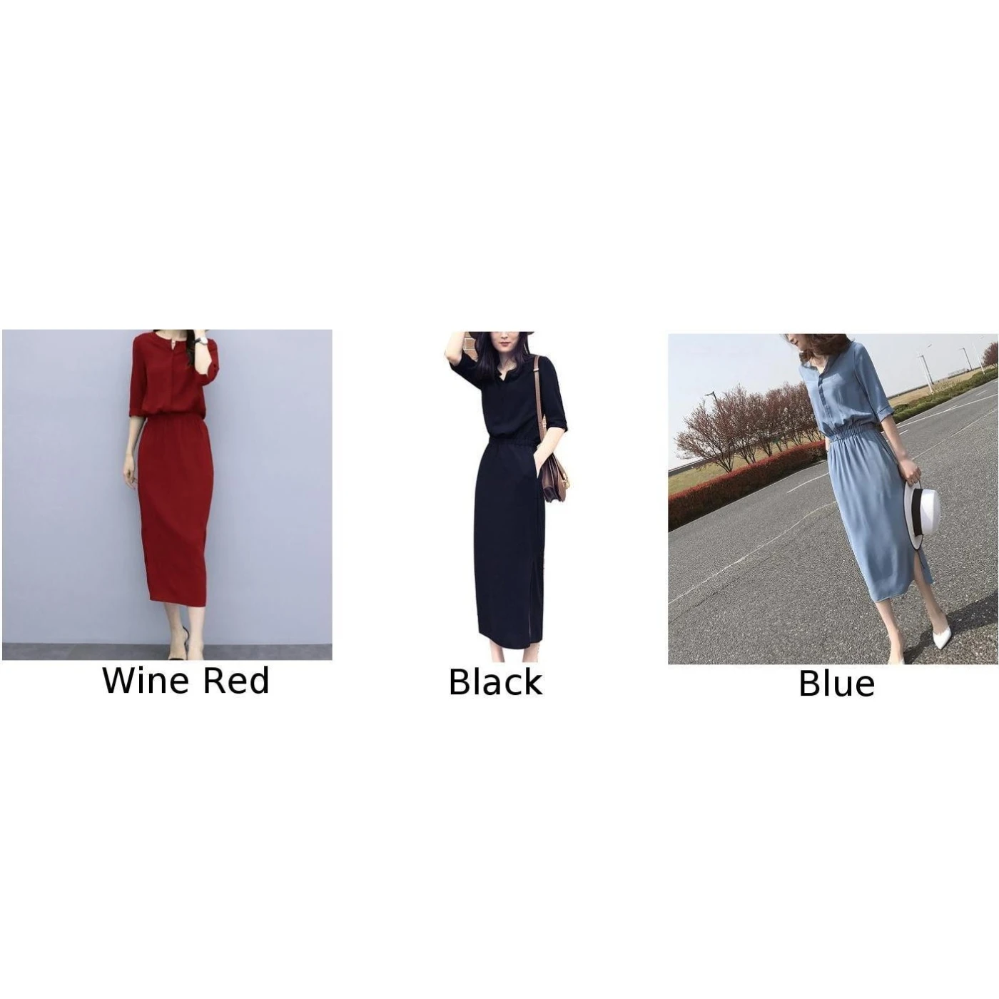 Женское платье деловой пуловер Повседневная мода для работы 3/4 рукав офиса |