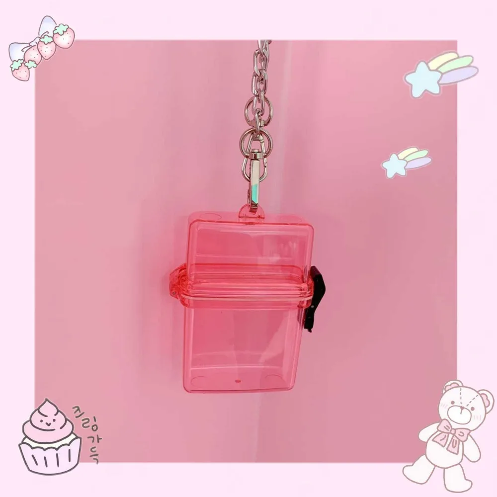 20 Cigarette Pink Female Girl Heart Case Plastic Box Portable Storage Sealed Waterproof Creative Gift | Дом и сад