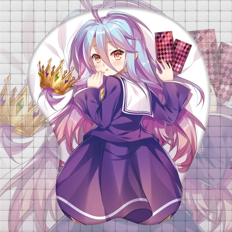 Коврик для мыши с надписью NO GAME LIFE Shiro Jibril |