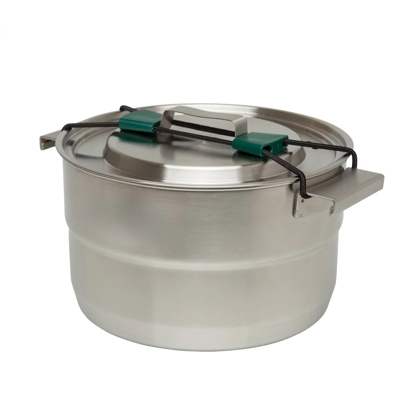 

life outdoor camping barbecue portable stainless steel cooking pot set