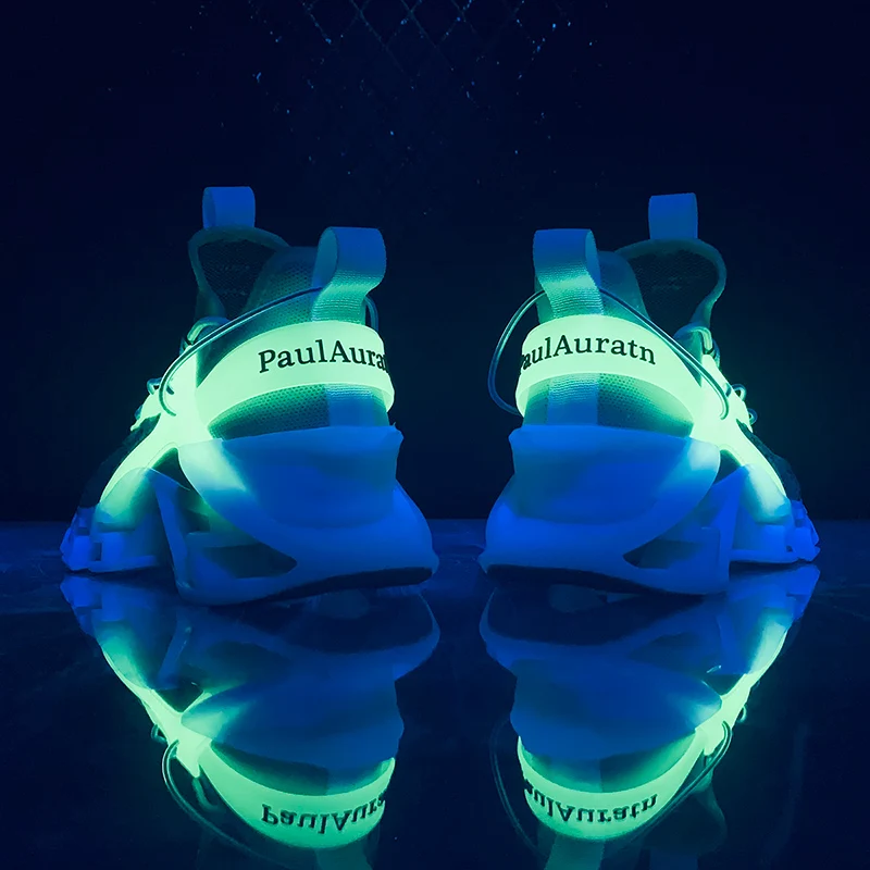 

2021 Sneakers For Men Luminous Blade Large Size Personality Fashion Breathable Athletic Running Walking Gym Shoes Basketball