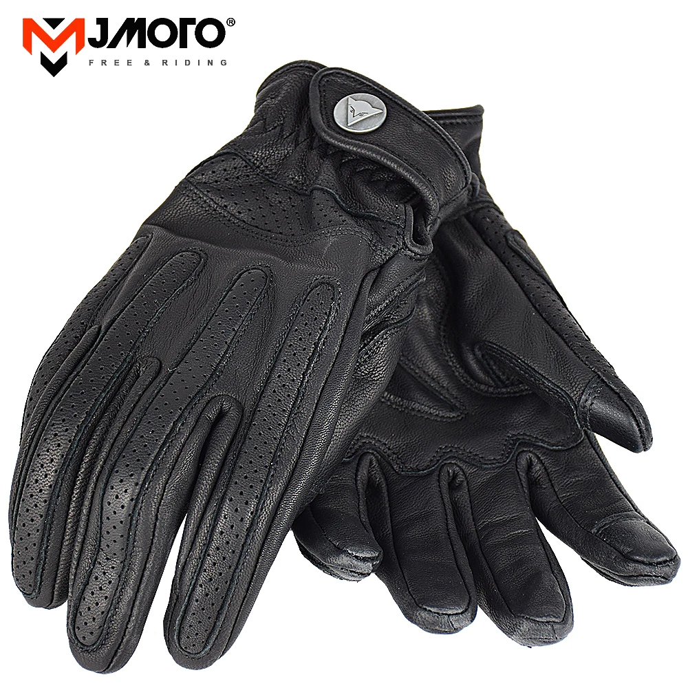 Перчатки MJMOTO мужские из натуральной воловьей кожи винтажные с мехом на весь