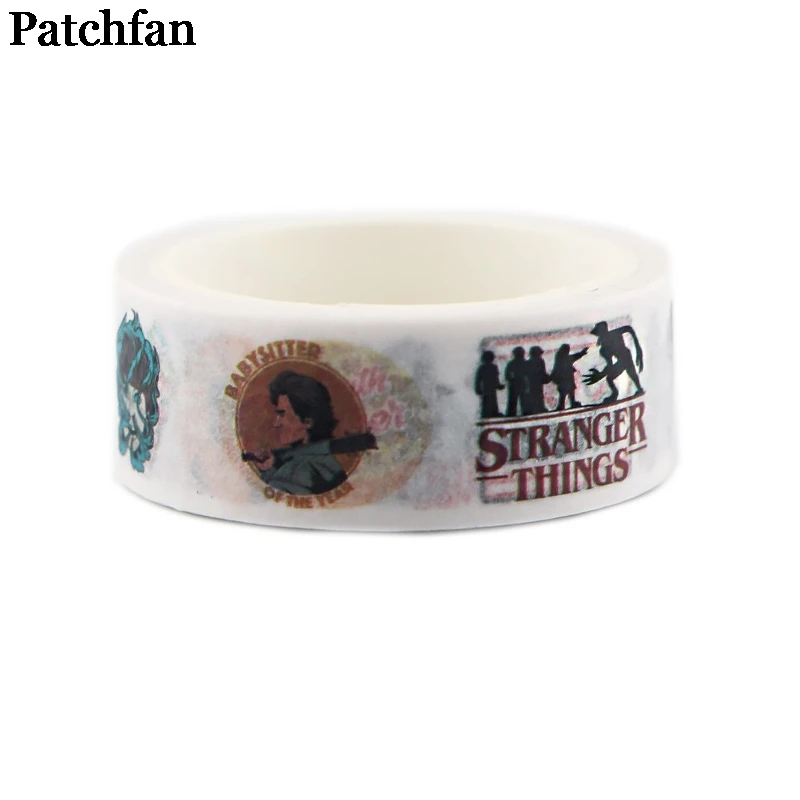 Patchfan странные вещи 90s мультфильм Забавный DIY Скрапбукинг дети Бумага васи Маскировочная Лента Печатный шаблон стикер Пастер A2339