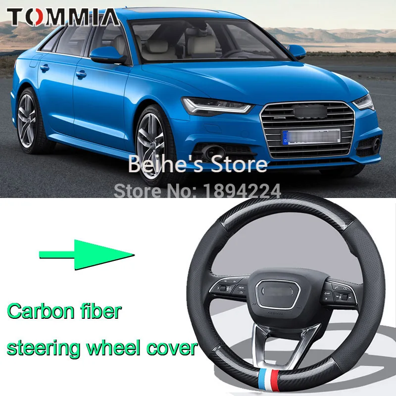 38 см размер М резиновое углеродное волокно кожаный чехол рулевого колеса