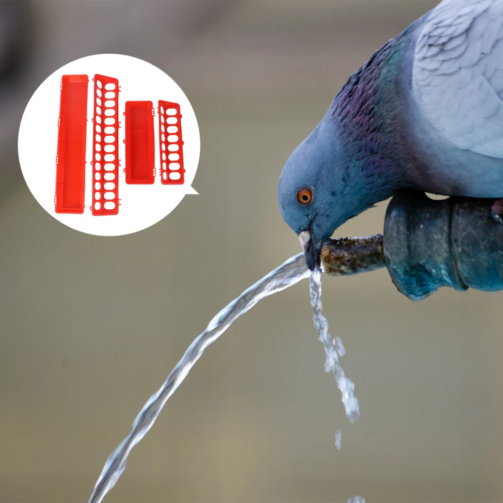 

2pcs Birds Feeding Troughs Feeding Food Groove Bowls Pigeon Food Containers