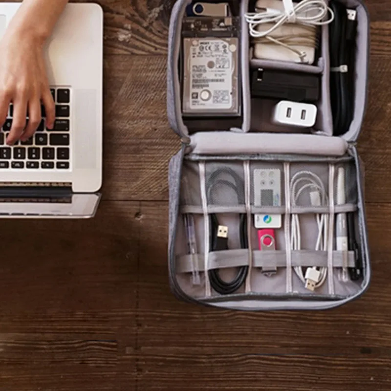 Цифровые аксессуары сумка для хранения дорожная портативная usb-кабель