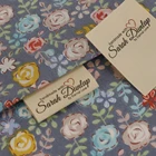 Пользовательские этикетки, шитье, бирки логотипа, 40 мм x 50 мм, ткань, моющаяся, имя, 100% хлопок, с любовью, сердце (MD5159)