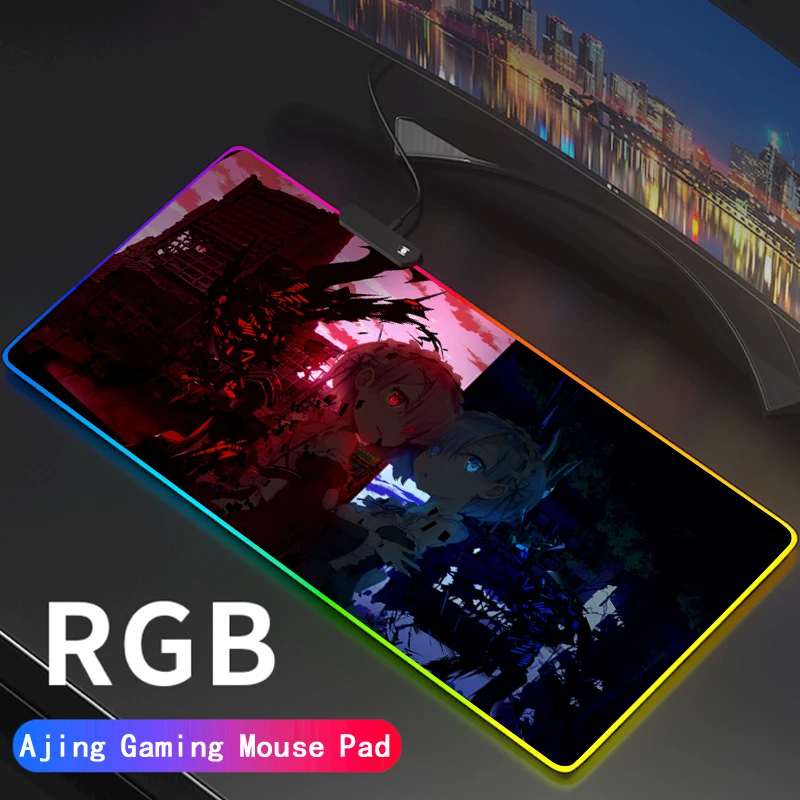 

Re:Zero Rem RGB Мышь пусковая площадка игровая компьютерная Мышь коврик компьютерная мышь с подсветкой для дома коврик для Светодиодный CS Go клави...