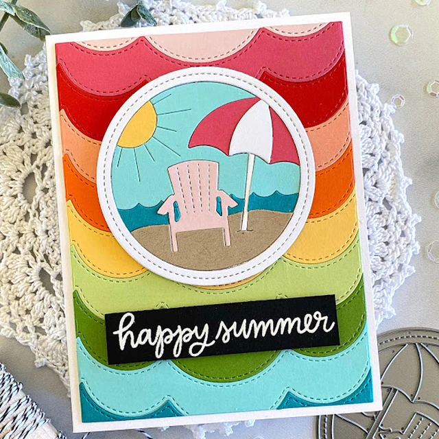 

Big Waves Stacked Graphics Die Cutting Dies Scrapbook Diary Decoration Stencil Ebossing Template DIY Greeting Card Albums