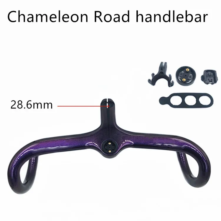 Руль велосипедный хамелеон полностью карбоновые интегрированные перекладины 40