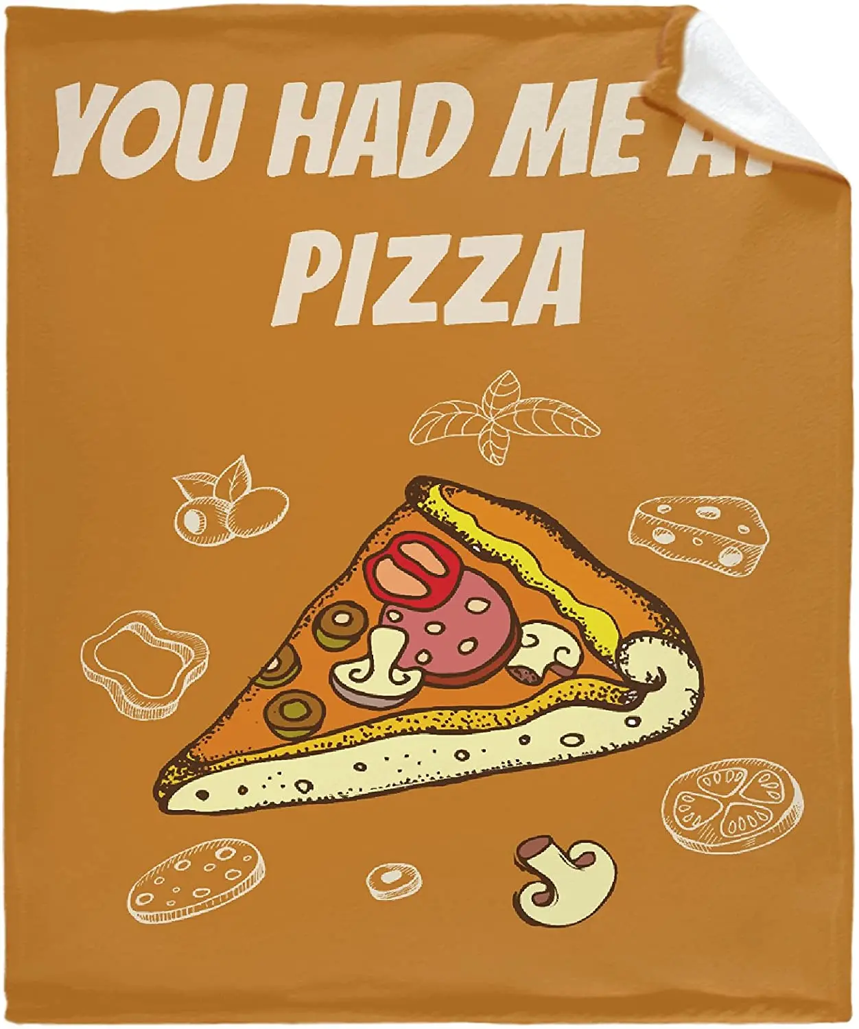 

You Had Me at Pizza Blanket Super Soft Flannel for Bed Sofa Lightweight Blanket Throw Size for Kids Adults All Season