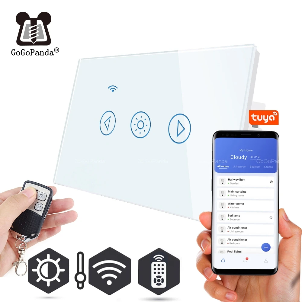 GoGoPanda новый стандарт США сенсорный диммер Wifi Tuya приложение дистанционное