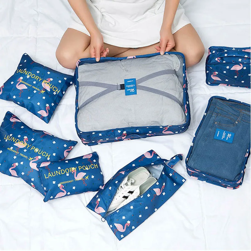 7 шт. дорожный органайзер сумка для хранения набор водонепроницаемая одежды