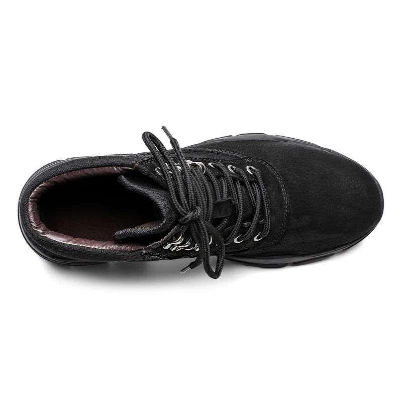 Новые зимние ботинки мужские теплые кожаные на меху зимняя обувь плюшевые