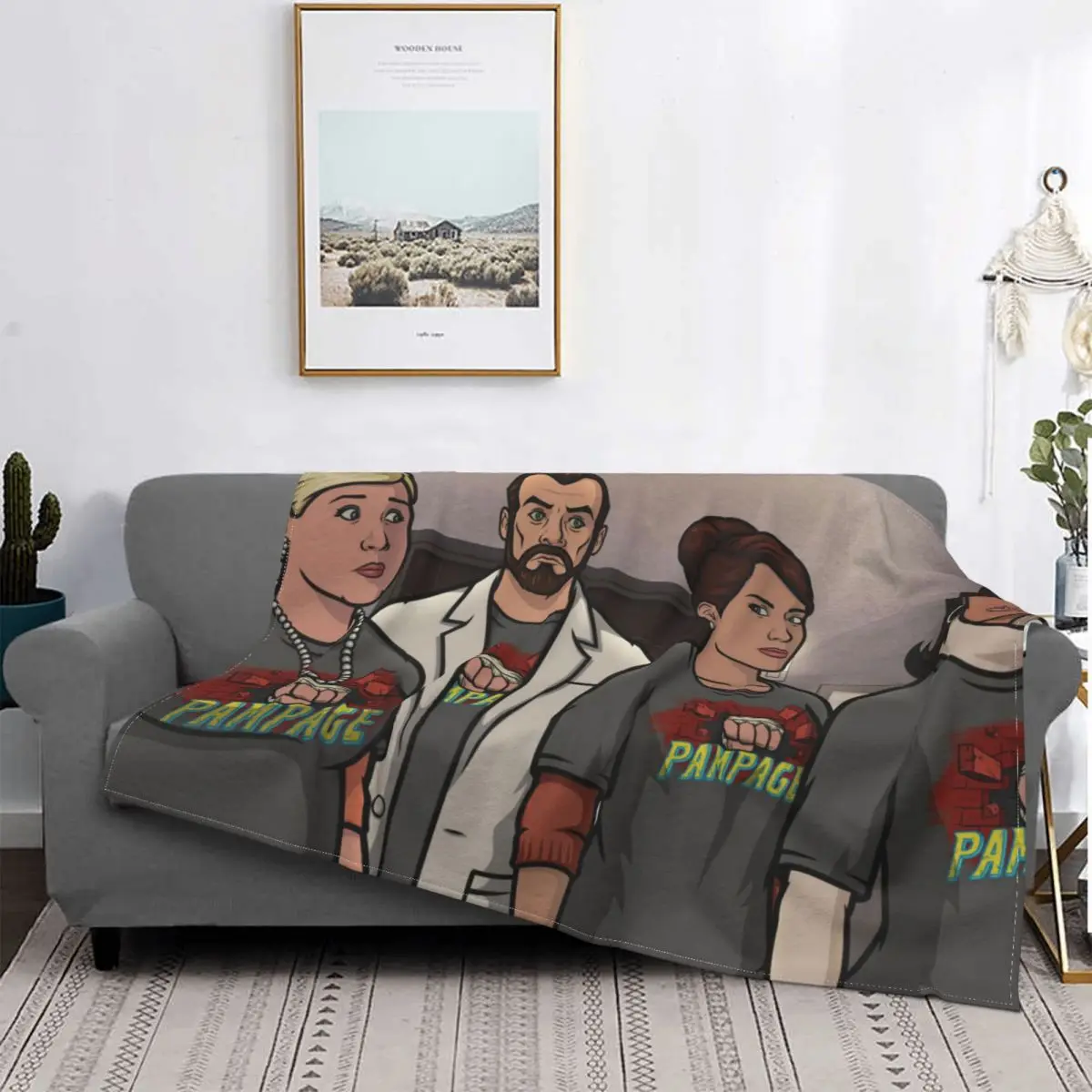 

Archer Lana Espionage TV Show Blanket Flannel Spring Autumn Pampage Warm Throws For Winter Bedding