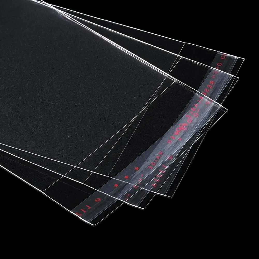 1000 шт. пластиковые прозрачные целлофановые пакеты самоклеящиеся