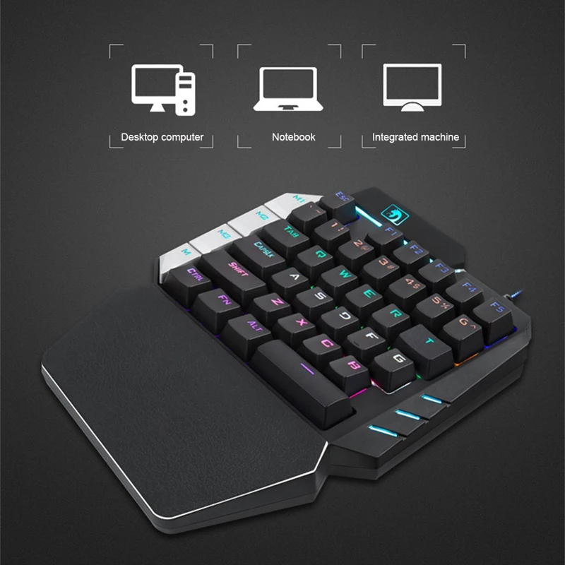 

K109 Cool Gaming Gaming Keyboard, One-Hand Mechanical Keyboard for PUG Mobile Games, Left Keyboard, PC Laptop