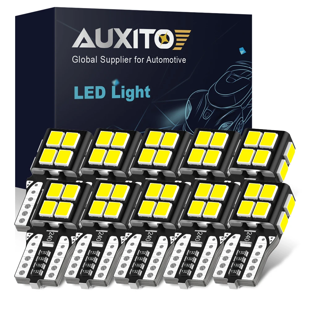 10X T10 LED Canbus без ошибок W5W Светодиодная лампа авто 2835 SMD внутренсветильник