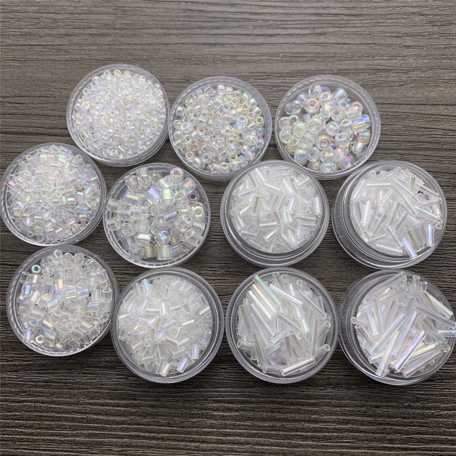 Переливающиеся бусины Хрустальные стеклянные пустотелое стекло в гранулах для