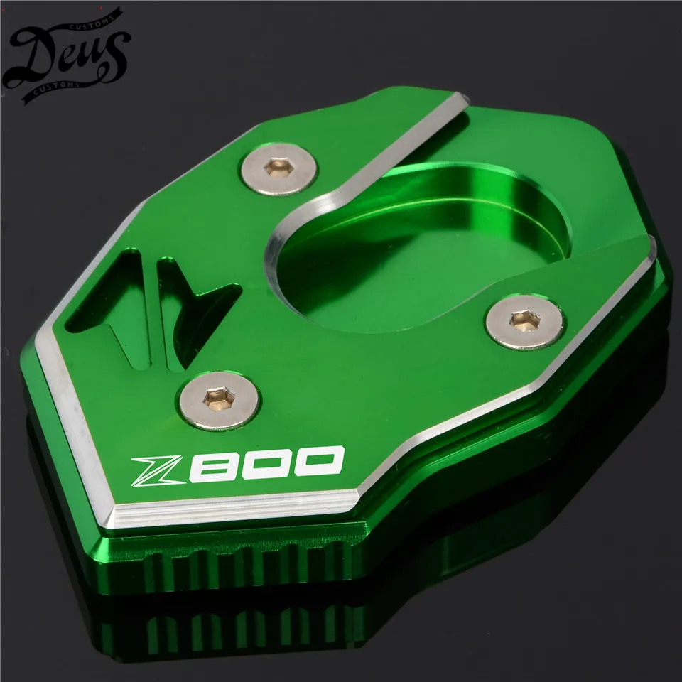 

Motorcycles Green Color Side Stand Enlarge Pad kickstand Extension CNC Accessories 5colors For Kawasaki Z800 2013-2016 2014 2015