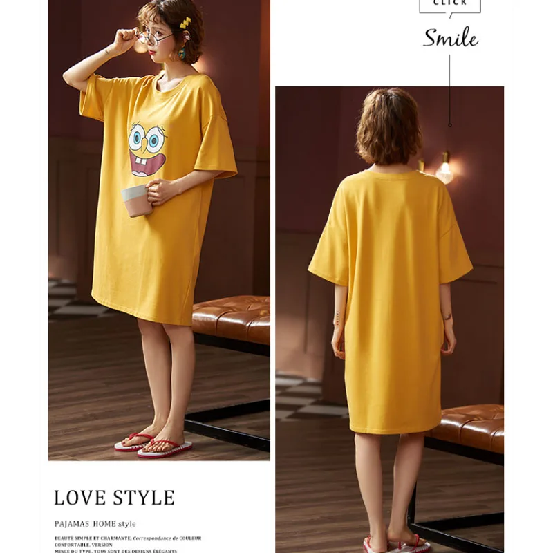 Pajamas Set Men T Shirt Shorts Women Dress Pajama Unit Cotton Home Sleepwear Cartoon Funny Lounge Short Sleeve  sleepwear men