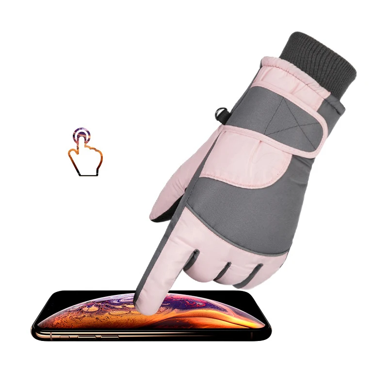 YXTC лыжные перчатки женские мужские зимние с нескользящей ПУ ладоней для катания