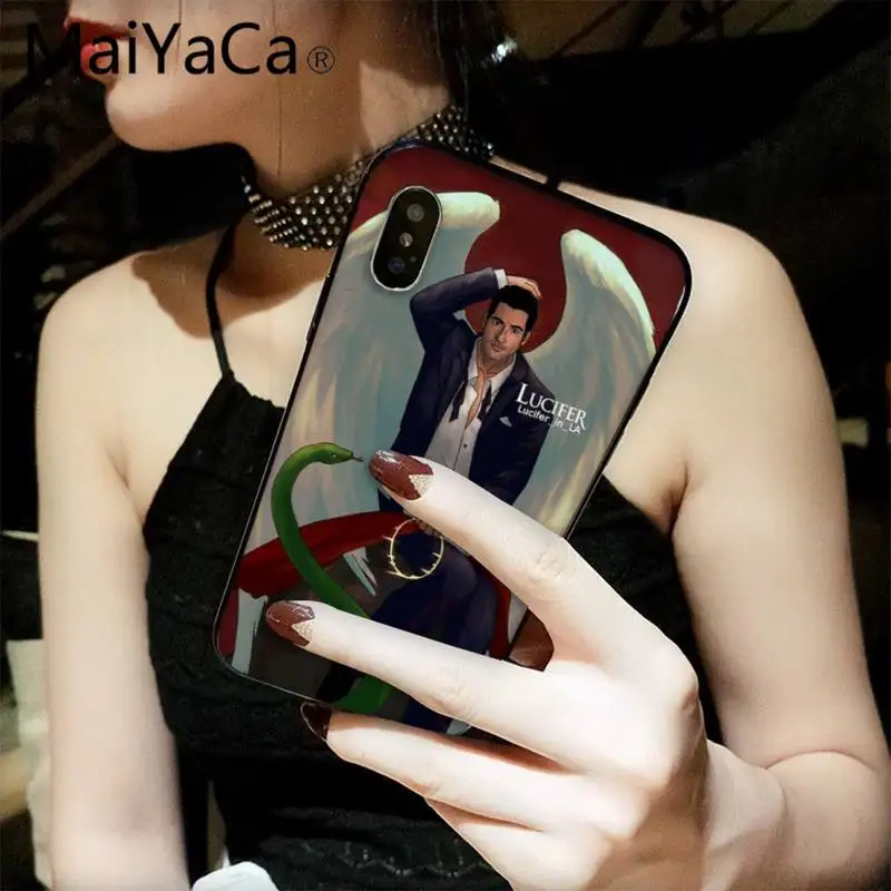 

MaiYaCa LOL. Lucifer Painted Phone Case for iPhone 12 8 7 6 6S Plus X XS MAX 5 5S SE XR 11 12 pro promax