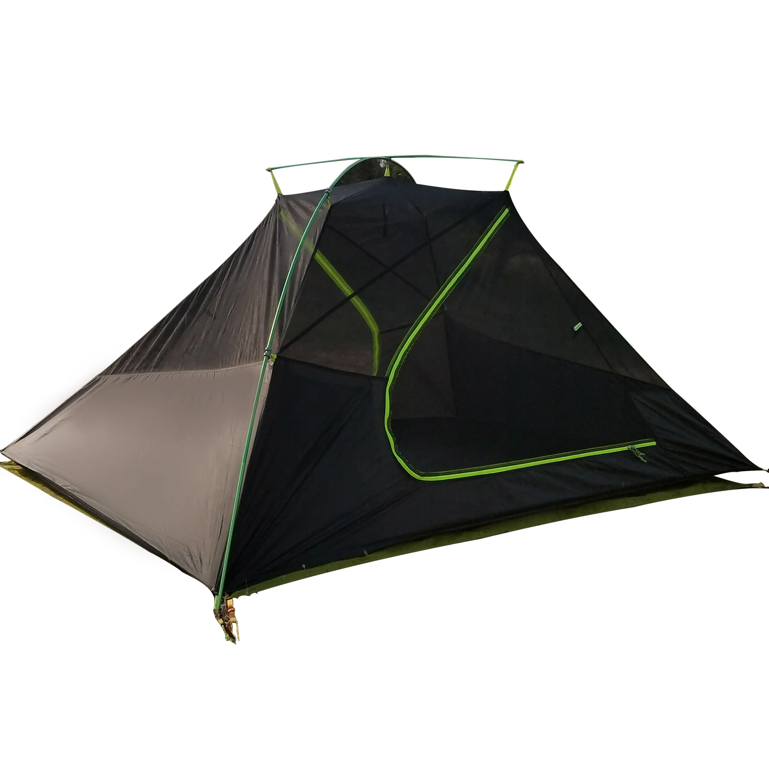 Kaufen 20D Doppel Schicht Wasserdicht 2 Person Rucksack Zelt Für Camping Wandern Picknick
