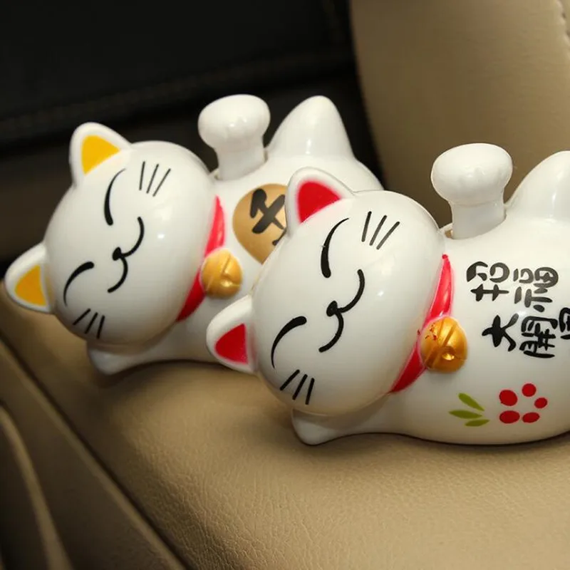 1 шт. 10*6*7 см Солнечная энергия Lucky Cat авто украшение автомобиля украшения для дома