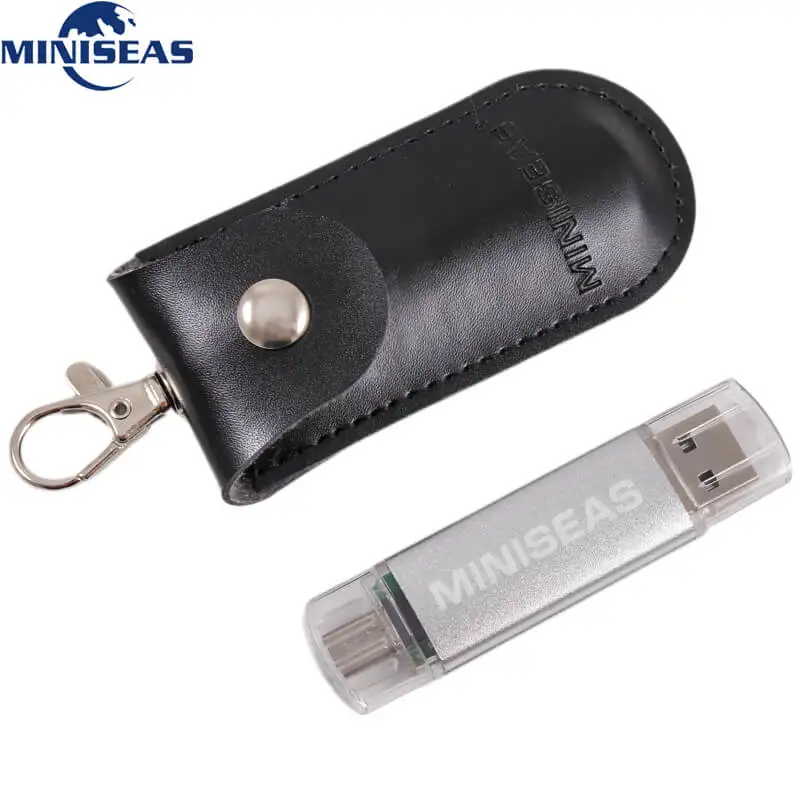 Usb флеш-накопитель металлический 9 цветов OTG телефонный накопитель 8 ГБ 4 ГБ Флешка 64 Гб 32 Гб 16 Гб карта памяти Usb флешка Miniseas - Цвет: Slivery with bag