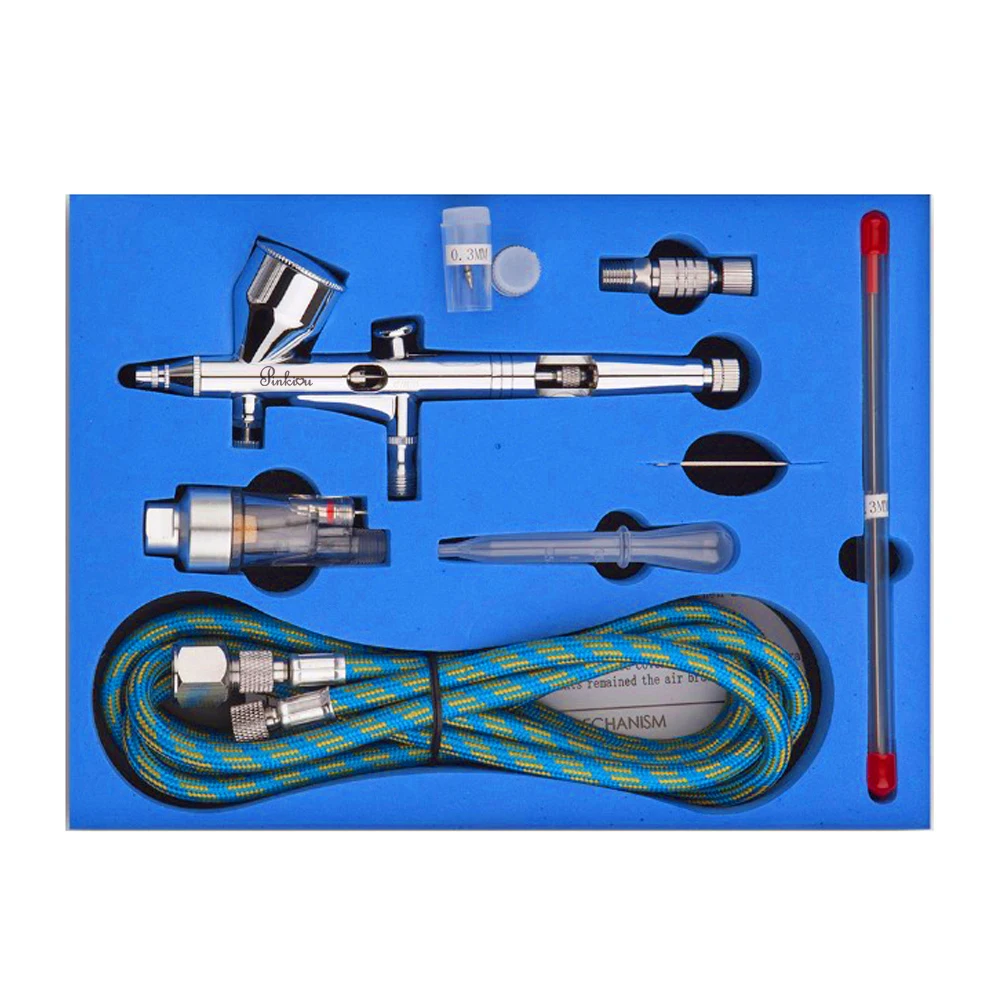 Гравитационный мини-Аэрограф Двойного действия 9 куб. См краскопульт для ногтей