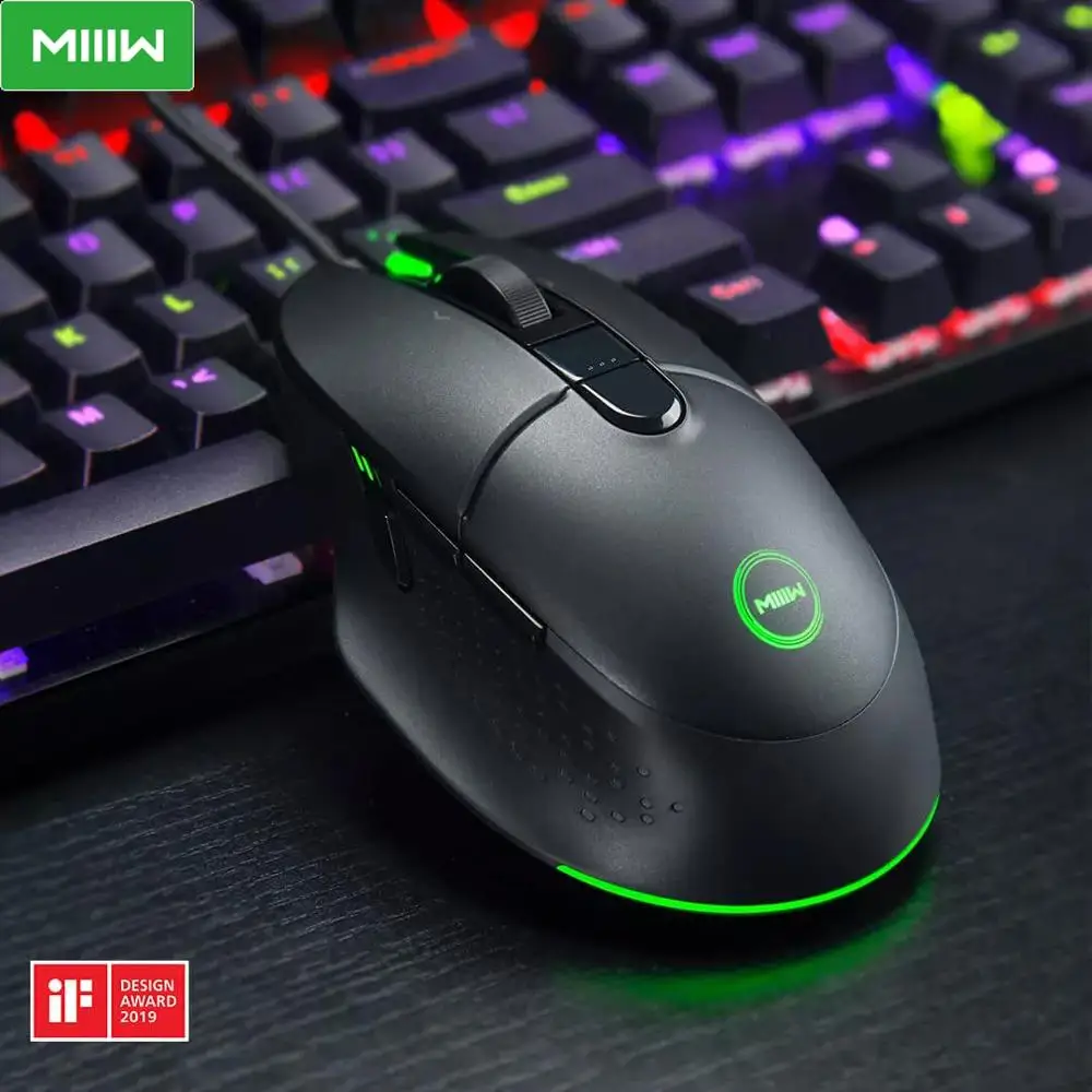Игровая мышь MIIIW, проводная, 700 ГГц, 1000 ГГц, 6 кнопок, 7200DPI